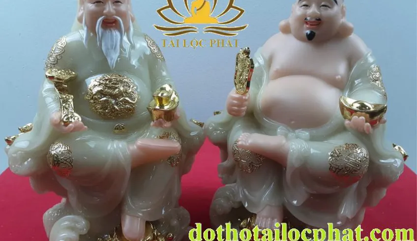 Tượng Thần Tài Ông Địa Tự Tại Đá Ngọc ODTT-008