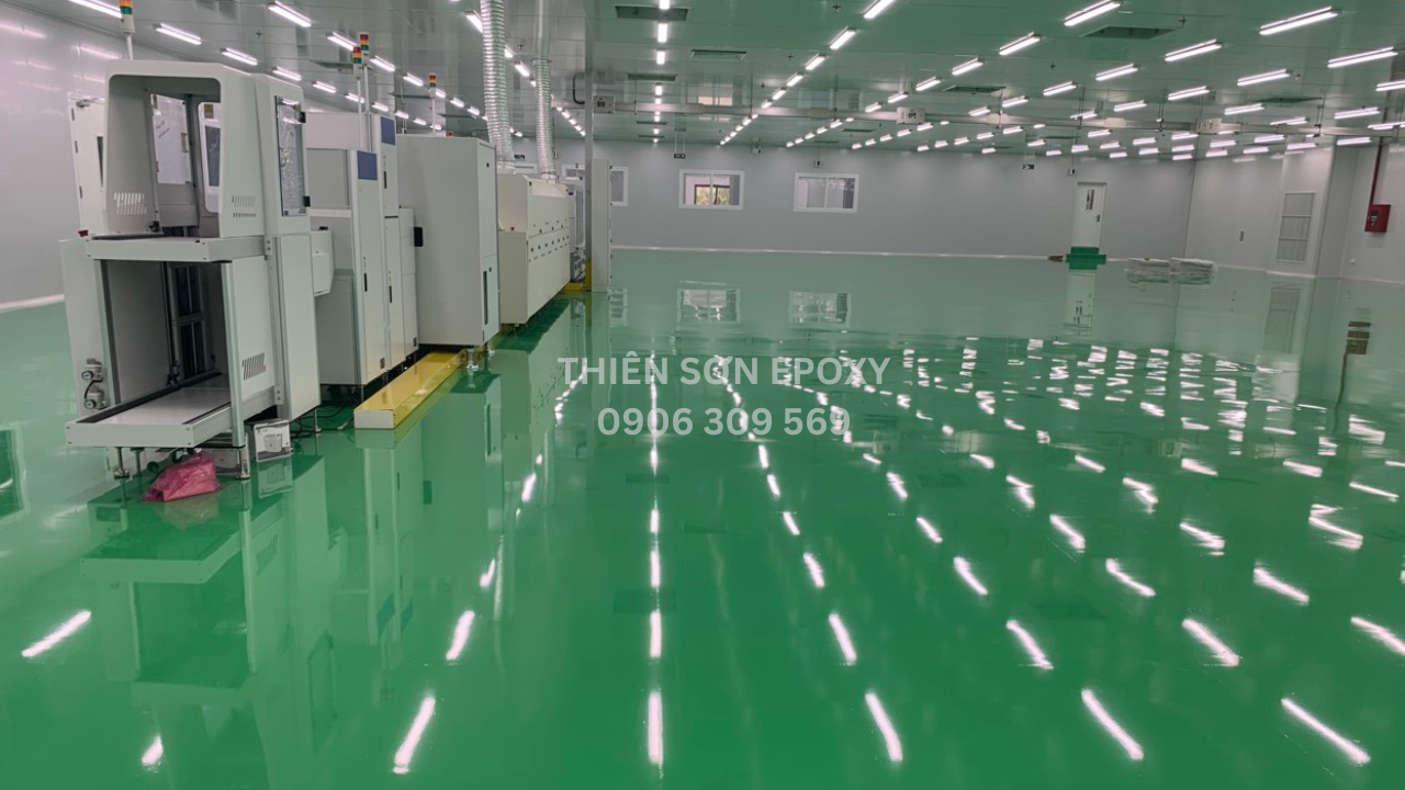 Sàn nhà xưởng sử dụng sơn epoxy chống tĩnh điện. Sàn nhà xưởng sử dụng sơn epoxy chống tĩnh điện.