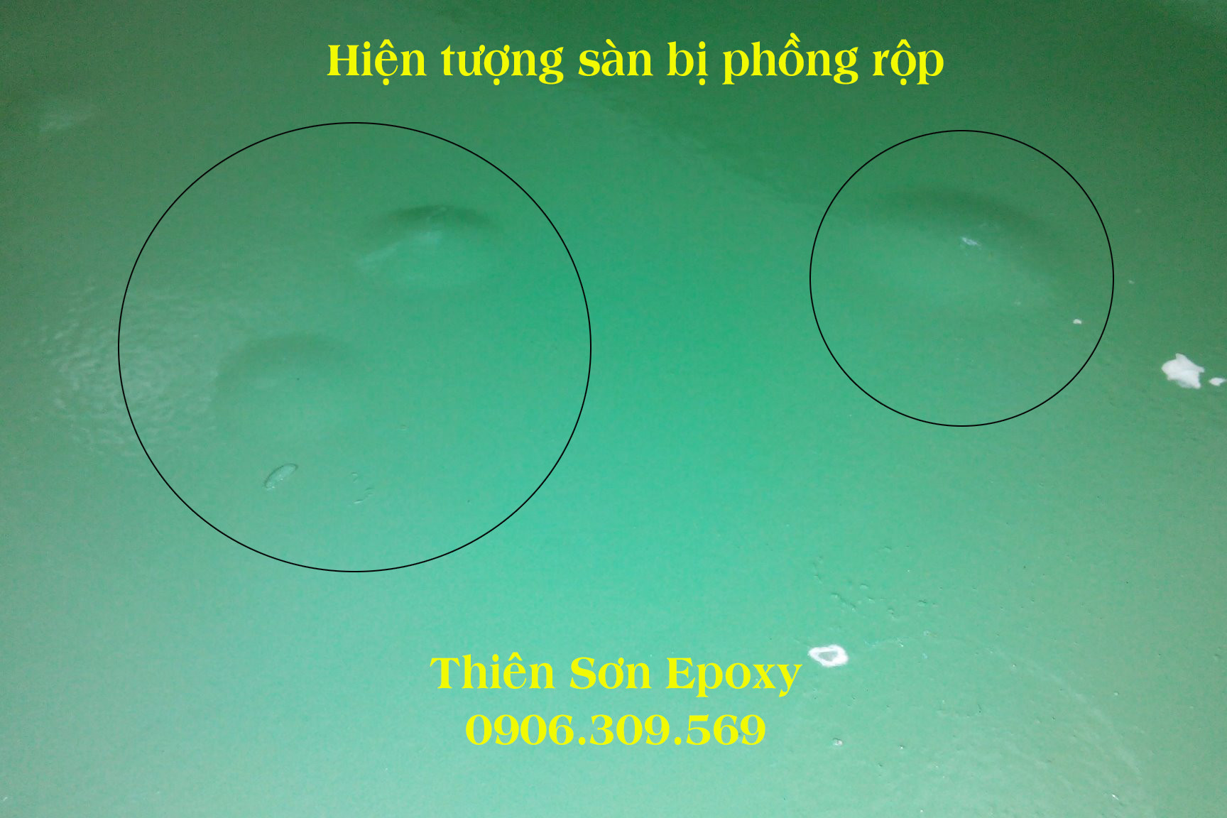 Thi công sơn epoxy kém chất lượng dẫn đến phồng rộp. Thi công sơn epoxy kém chất lượng dẫn đến phồng rộp.