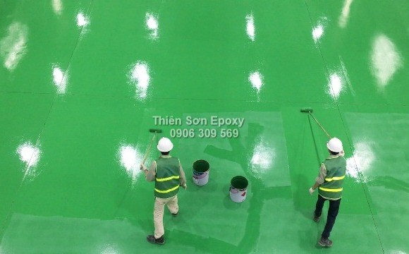 Sơn epoxy hệ lăn 3 lớp. Sơn epoxy hệ lăn 3 lớp.