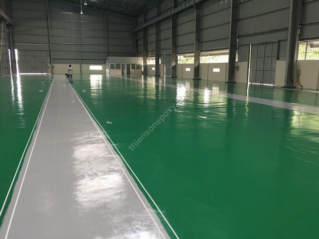 Nhà xưởng thi công sơn epoxy gốc nước. Nhà xưởng thi công sơn epoxy gốc nước.