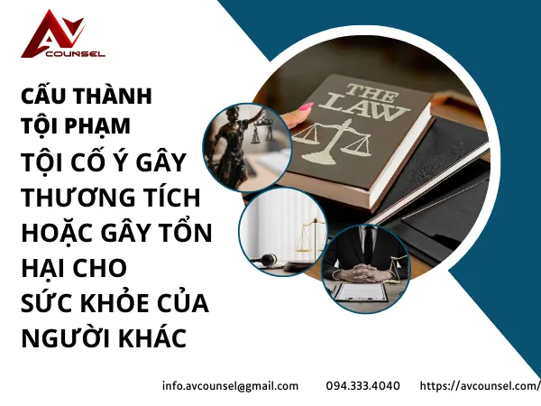 CẤU THÀNH TỘI PHẠM CỦA TỘI CỐ Ý GÂY THƯƠNG TÍCH HOẶC GÂY TỔN HẠI CHO SỨC KHỎE CỦA NGƯỜI KHÁC