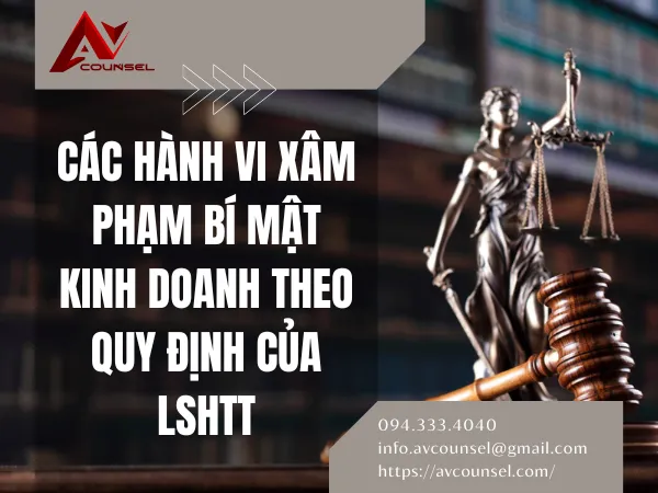 CÁC HÀNH VI XÂM PHẠM BÍ MẬT KINH DOANH THEO QUY ĐỊNH CỦA LSHTT