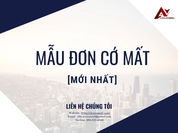MẪU ĐƠN CỚ MẤT  [Mới nhất]