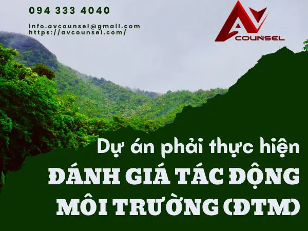 DỰ ÁN NÀO PHẢI THỰC HIỆN ĐÁNH GIÁ TÁC ĐỘNG MÔI TRƯỜNG (ĐTM)?