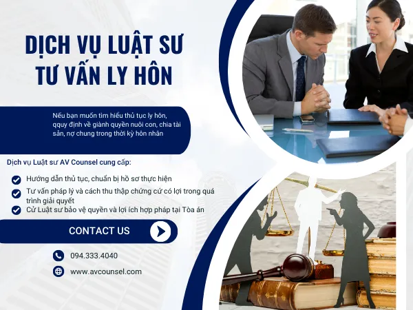 DỊCH VỤ LUẬT SƯ LY HÔN TẠI AV COUNSEL