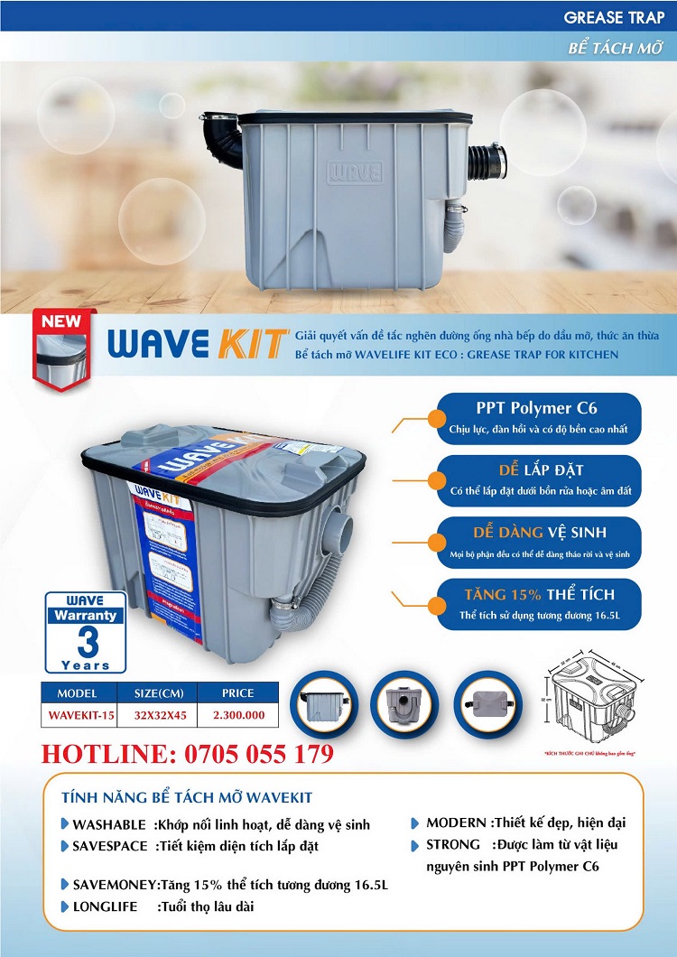 Chi tiết bể tách mỡ nhập khẩu từ Thái Lan Chi tiết bể tách mỡ nhập khẩu từ Thái Lan