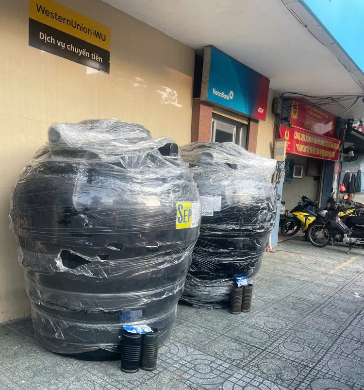 Bồn tự hoại SEP 2000L giao tại Long An Bồn tự hoại SEP 2000L giao tại Long An