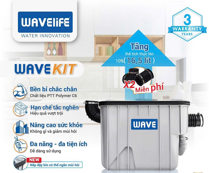 Cấu tạo Chi tiết bể tách mỡ Wavekit Cấu tạo Chi tiết bể tách mỡ Wavekit