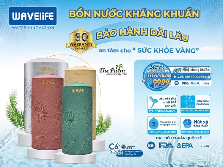 Bồn nhựa kháng khuẩn Thái Lan, Bảo hành 30 năm Bồn nhựa kháng khuẩn Thái Lan, Bảo hành 30 năm
