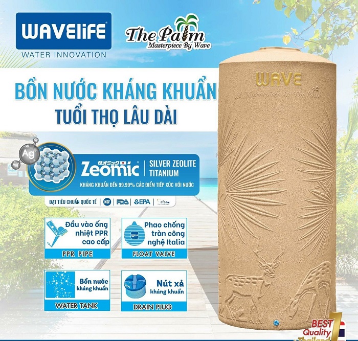 Bồn nước Wavelife - kháng khuẩn số 1 Việt Nam Bồn nước Wavelife - kháng khuẩn số 1 Việt Nam