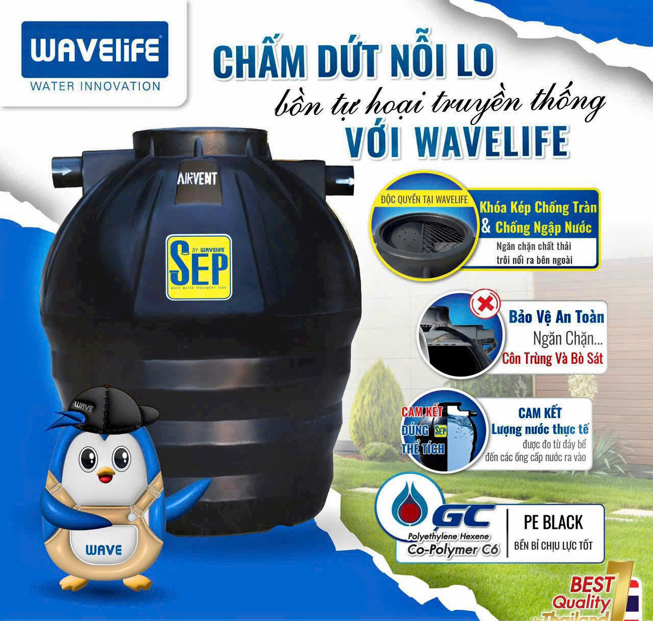 Bồn tự hoại SEP - Nhập khẩu Thái Lan Bồn tự hoại SEP - Nhập khẩu Thái Lan