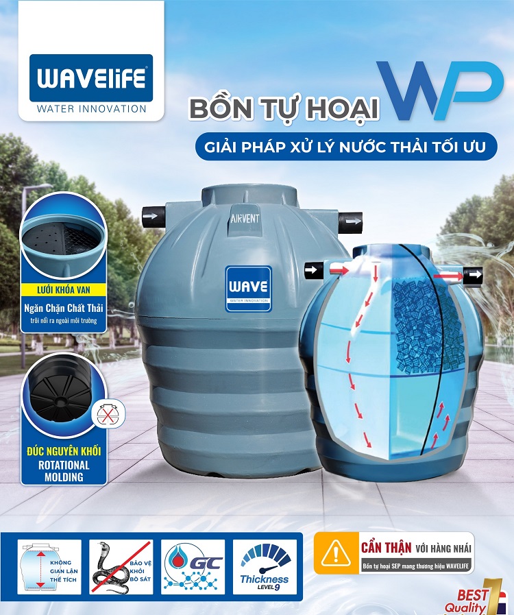 Cấu tạo bồn tự hoại hay bể phốt nhựa Cấu tạo bồn tự hoại hay bể phốt nhựa