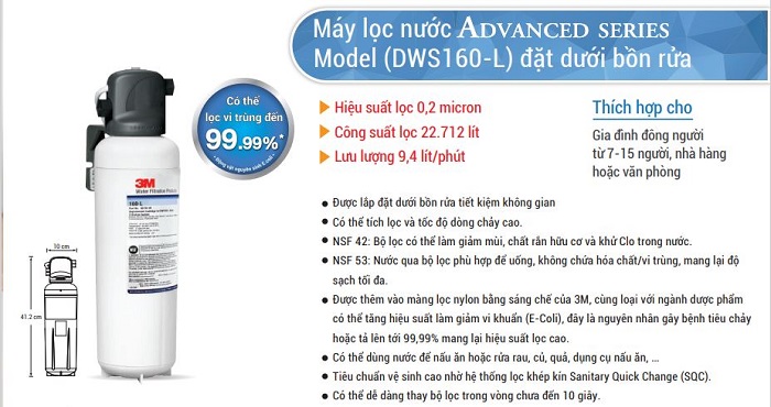 Máy Lọc Nước 3M DWS160 (ADVENCED) Máy Lọc Nước 3M DWS160 (ADVENCED)
