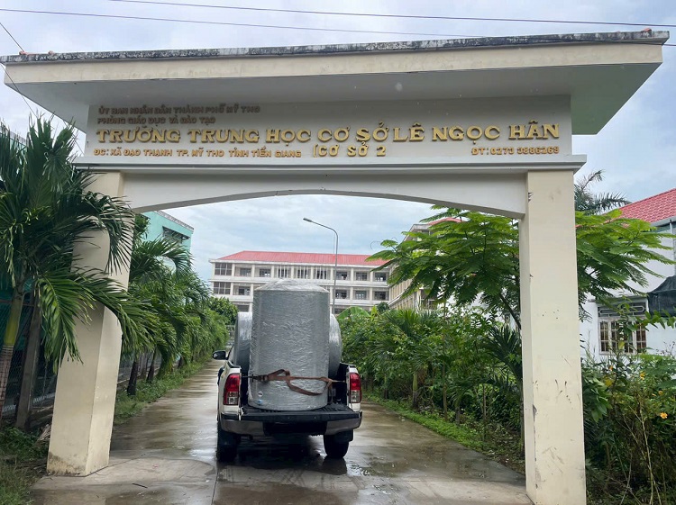 Bồn nước Champa 1000 Lít tại THCS Lê Ngọc Hân Bồn nước Champa 1000 Lít tại THCS Lê Ngọc Hân