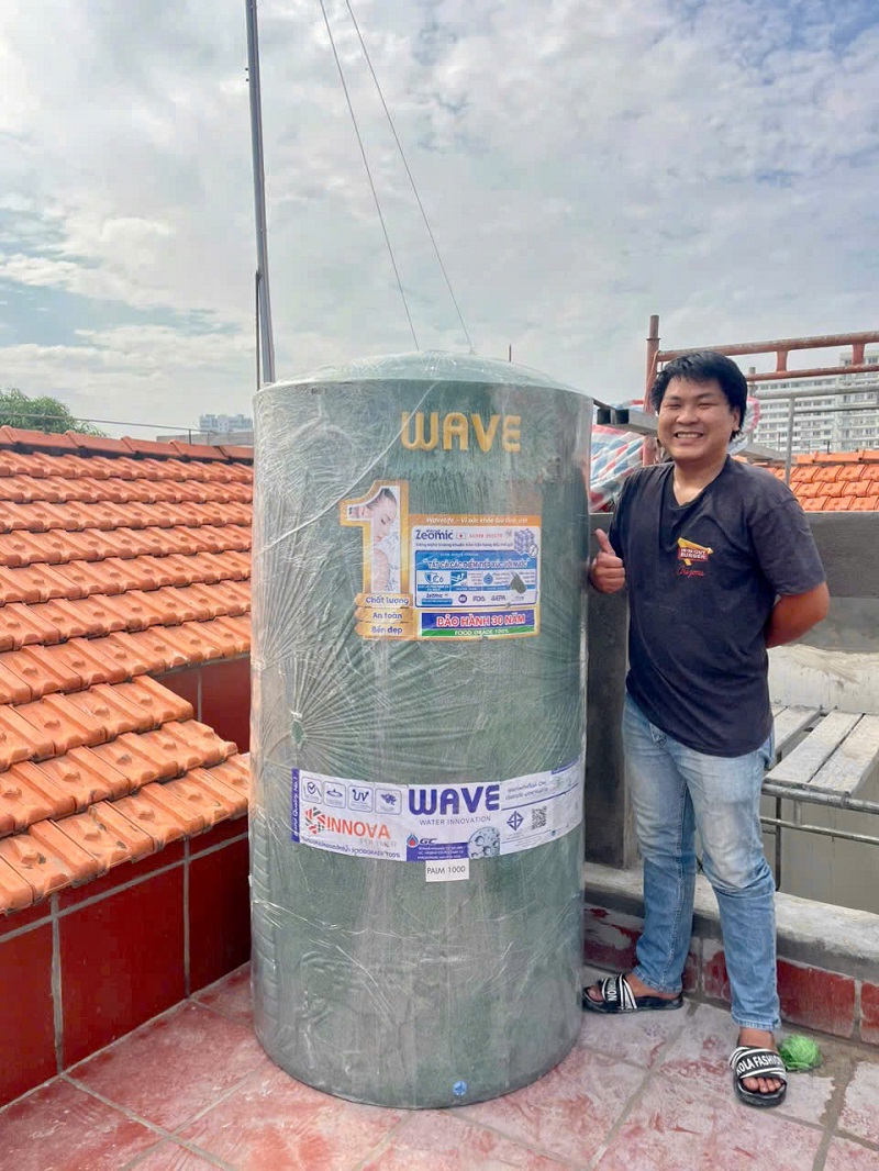 Bàn giao Bồn nước Palm 1000L NK Thái Lan Bàn giao Bồn nước Palm 1000L NK Thái Lan