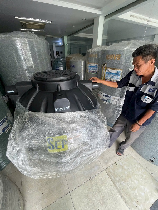 Hình Ảnh thực tế Bồn tự hoại SEP 1000l Thái Lan Hình Ảnh thực tế Bồn tự hoại SEP 1000l Thái Lan