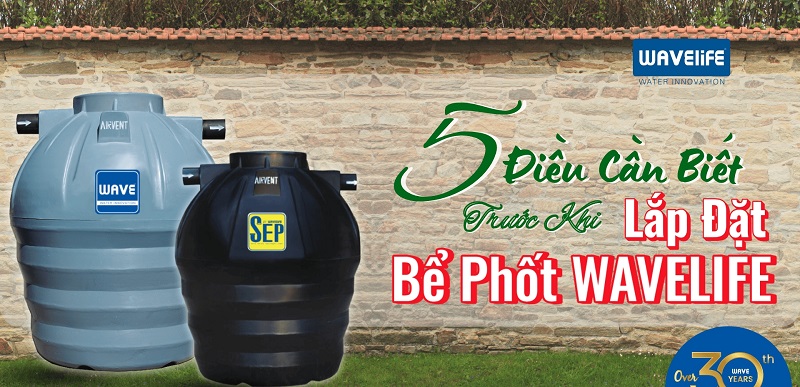 Bồn tự hoại Wavelife SEP và WP, Bảo hành 50 năm Bồn tự hoại Wavelife SEP và WP, Bảo hành 50 năm