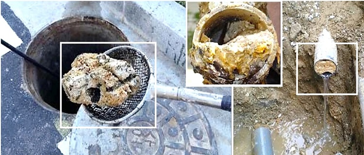 Dầu mỡ làm tắc nghẽn đường ống nước Dầu mỡ làm tắc nghẽn đường ống nước