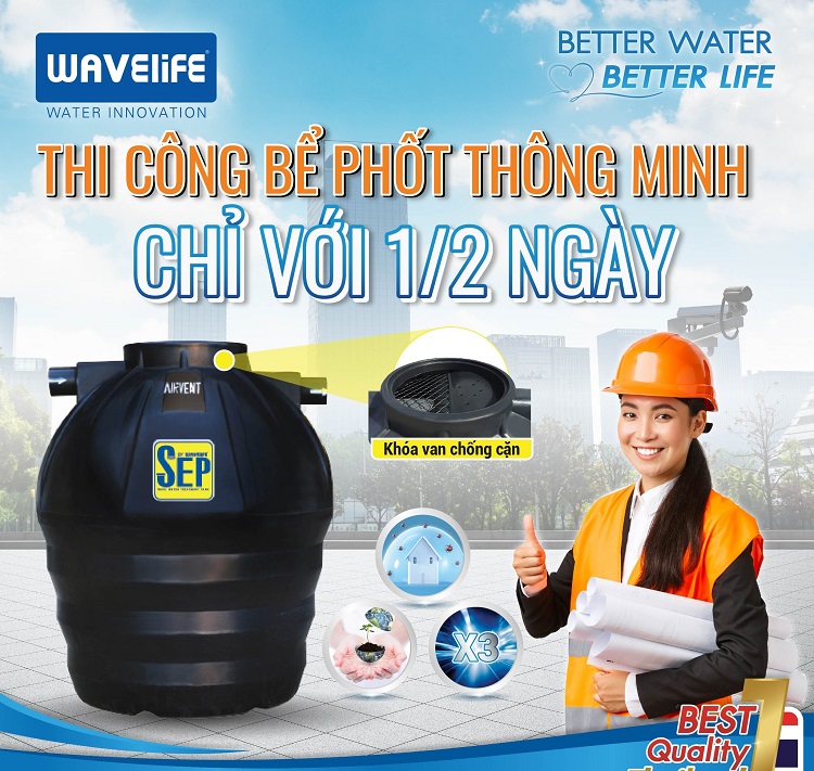 Bồn tự hoại hiện đại, thi công nhanh chóng Bồn tự hoại hiện đại, thi công nhanh chóng