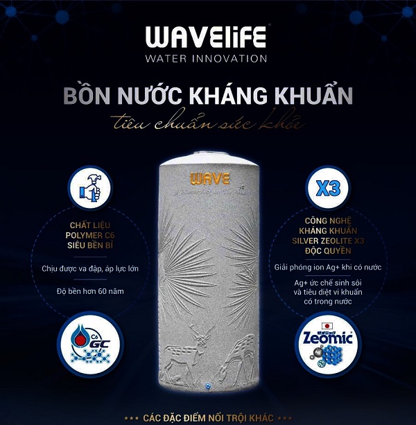 bồn kháng khuẩn Wavelife bồn kháng khuẩn Wavelife