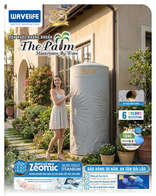 Ưu điểm Bồn nước Palm, Bảo hành 30 năm Ưu điểm Bồn nước Palm, Bảo hành 30 năm