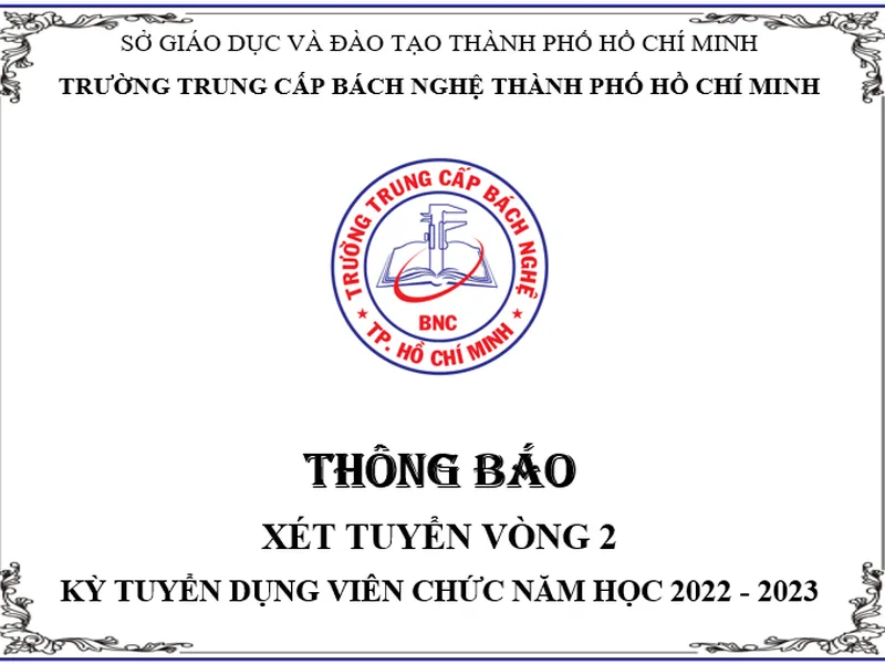 Thông báo triệu tập ứng viên đủ điều kiện xét tuyển Vòng 2