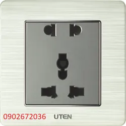 Mặt 1 ổ cắm 3 chấu và 1 ổ cắm 2 chấu V6.0 Uten