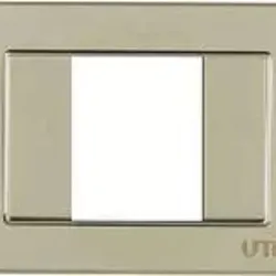 Mặt 1 công tắc cỡ M bo viền màu bạc V9.1 Uten