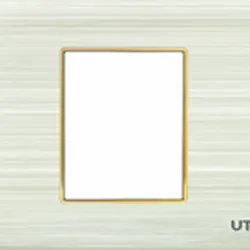 Mặt 1 công tắc cỡ M viền vàng V7.0 Uten