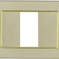 Mặt 1 công tắc cỡ S bo viền màu vàng V9.1 Uten