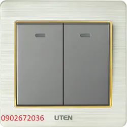 Mặt 2 công tắc 2 chiều V6.0 Uten