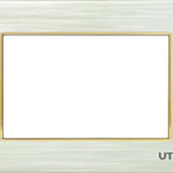 Mặt 2 công tắc cỡ M viền vàng V7.0 Uten