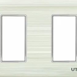 Mặt 2 công tắc cỡ s viền trắng V7.0 Uten