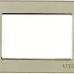 Mặt 2 công tắc cỡ M bo viền màu bạc V9.1 Uten