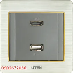 Mặt ổ cắm USB và HDMI V6.0 Uten