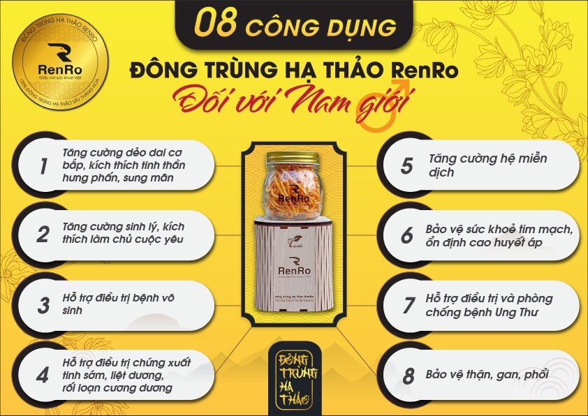 8 tác dụng đông trùng hạ thảo với nam giới 8 tác dụng đông trùng hạ thảo với nam giới