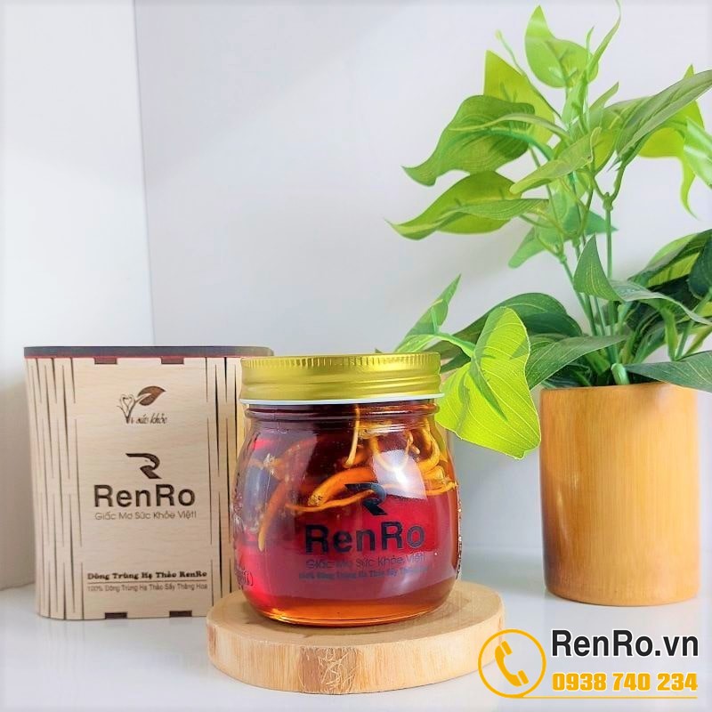 Đông trùng hạ thảo ngâm mật ong RenRo 300ml Đông trùng hạ thảo ngâm mật ong RenRo 300ml