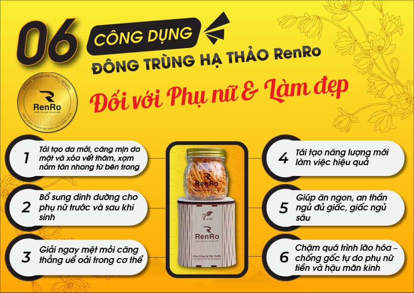 Tác dụng đông trùng hạ thảo với phụ nữ Tác dụng đông trùng hạ thảo với phụ nữ