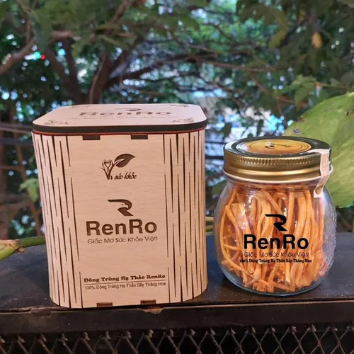 Đông Trùng Hạ Thảo Hữu Cơ RenRo khô sấy thăng hoa 10Gr/Lọ Thượng Hạng