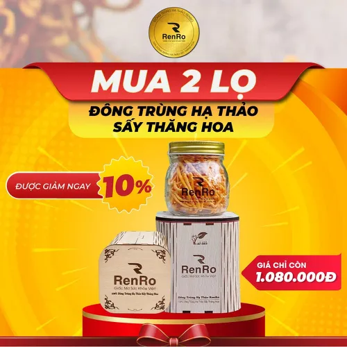ComBo Tri Ân Mua 2 Đông Trùng Hạ Thảo RenRo Khô 