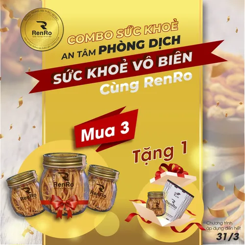 ComBo Đặc Biệt Mua 3 Tặng 1 Đông Trùng Hạ Thảo RenRo Khô