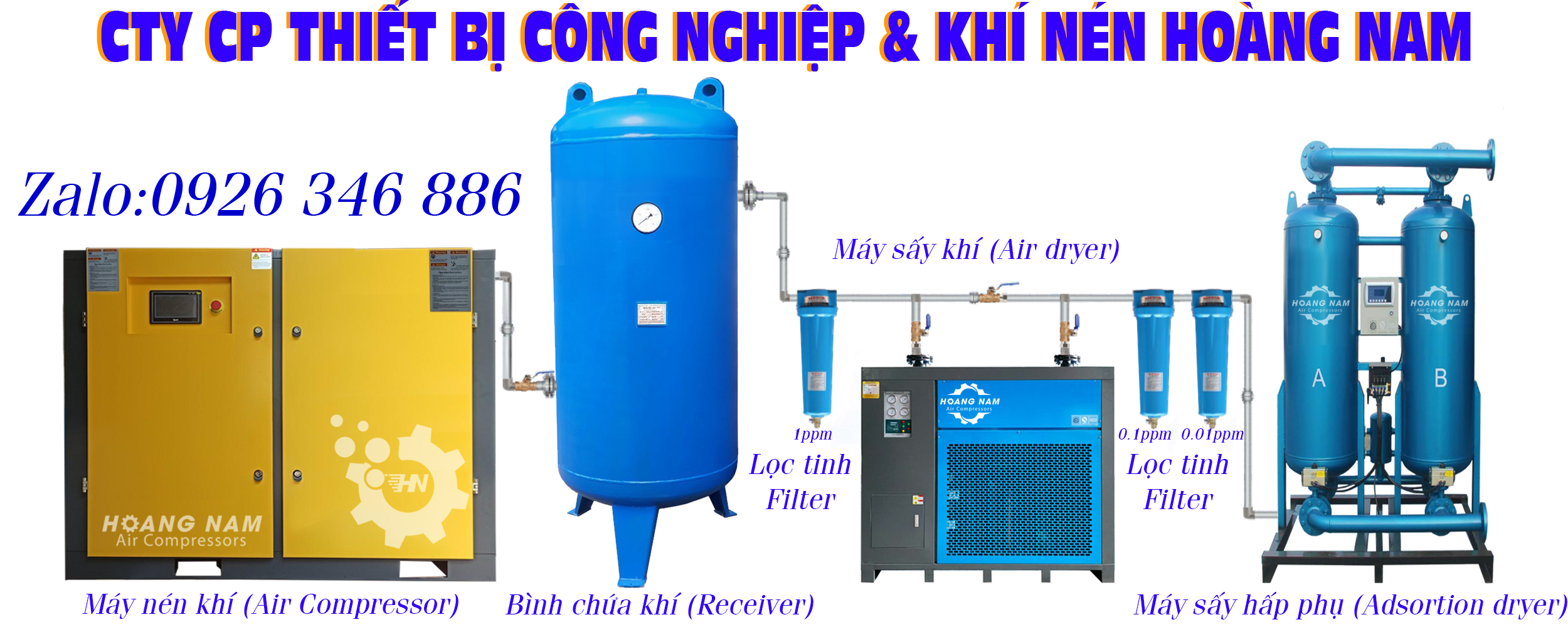 máy nén khí trục vít Hande