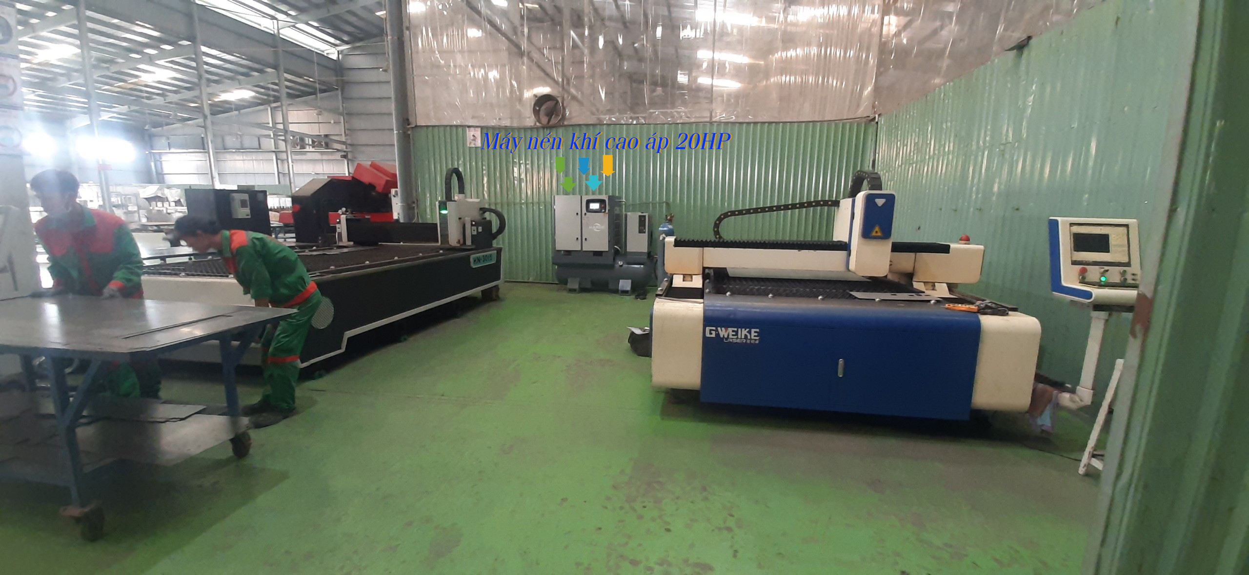 máy nén khí cho máy cắt laser