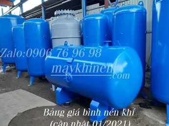 BẢNG GIÁ BÌNH NÉN KHÍ (CẬP NHẬT MỚI NHẤT THÁNG 01/ 2021)