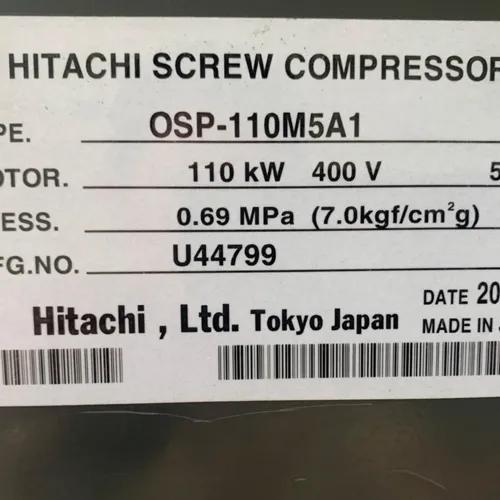 Máy Nén Khí Nhật Bãi Hitachi 110kw
