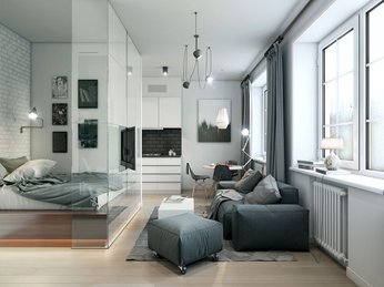 Nội thất đơn giản, tiện nghi, hiện đại và phóng khoáng cho căn hộ nhỏ