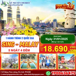 [TẾT NGUYÊN ĐÁN] MALAYSIA - SINGAPORE - 5N4Đ - ĐỘNG BATU - GARDENS BY THE BAY - ĐẢO SENTOSA 