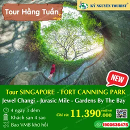 SINGAPORE 4N3Đ - THÁC NƯỚC JEWEL – GIẾNG TRỜI FORT CANNING “NẤC THANG LÊN THIÊNG ĐƯỜNG” - 1 NGÀY TỰ DO VUI CHƠI, MUA SẮM