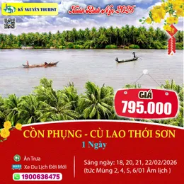 [Tết Nguyên Đán 2026] KHÁM PHÁ CỒN PHỤNG - CỒN THỚI SƠN 1N